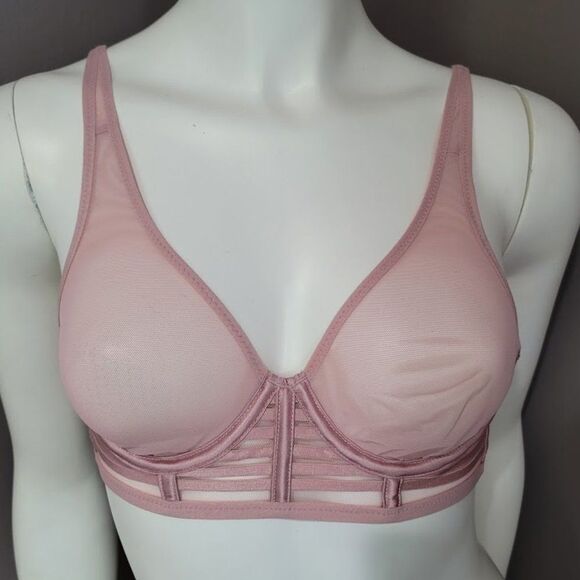 VS  Full Coverage Mesh Sheer Bra 32B NWT - Picture 3 of 8